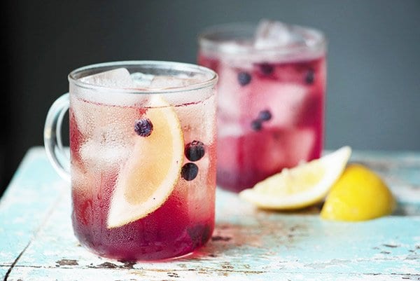 Holy Basil, Rose And Blueberry Lemonade