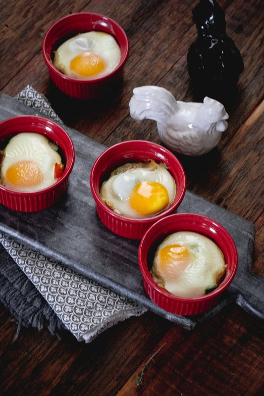 Baked Eggs With Asparagus And Spinach