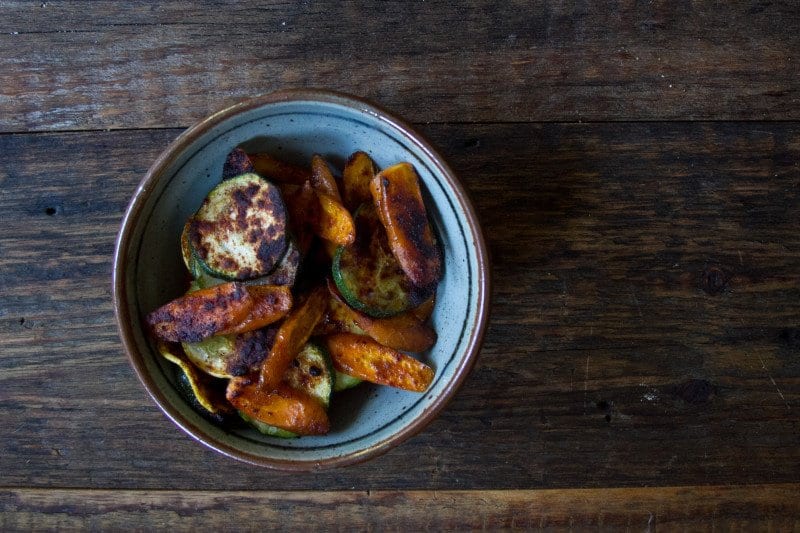 Paprika Dusted Summer Vegetable Rounds