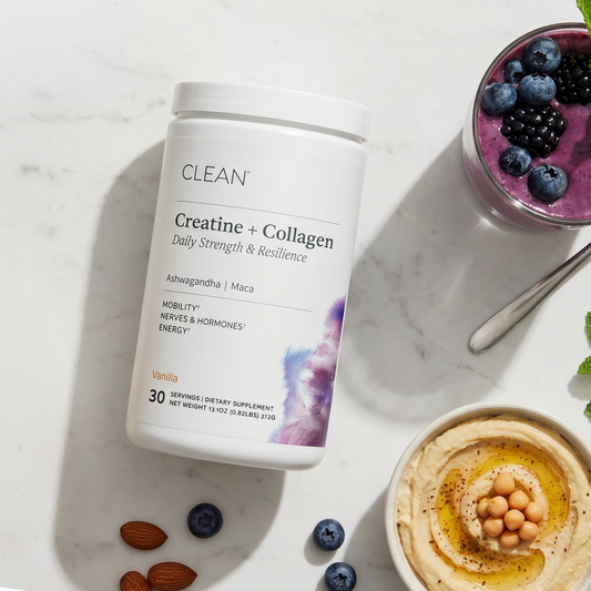 Creatine + Collagen product image. Product card text: Daily Strength & Resilience Support view 2 Creatine + Collagen product image. Product card text: Daily Strength & Resilience Support view 2