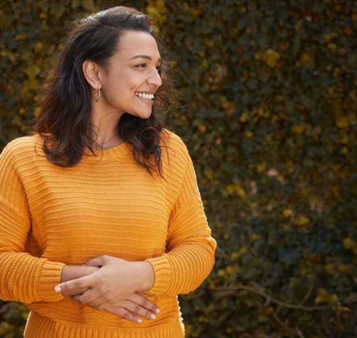 Woman smiling