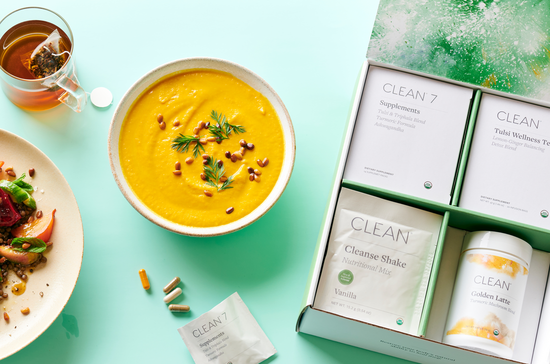 Clean 7 box with supplements