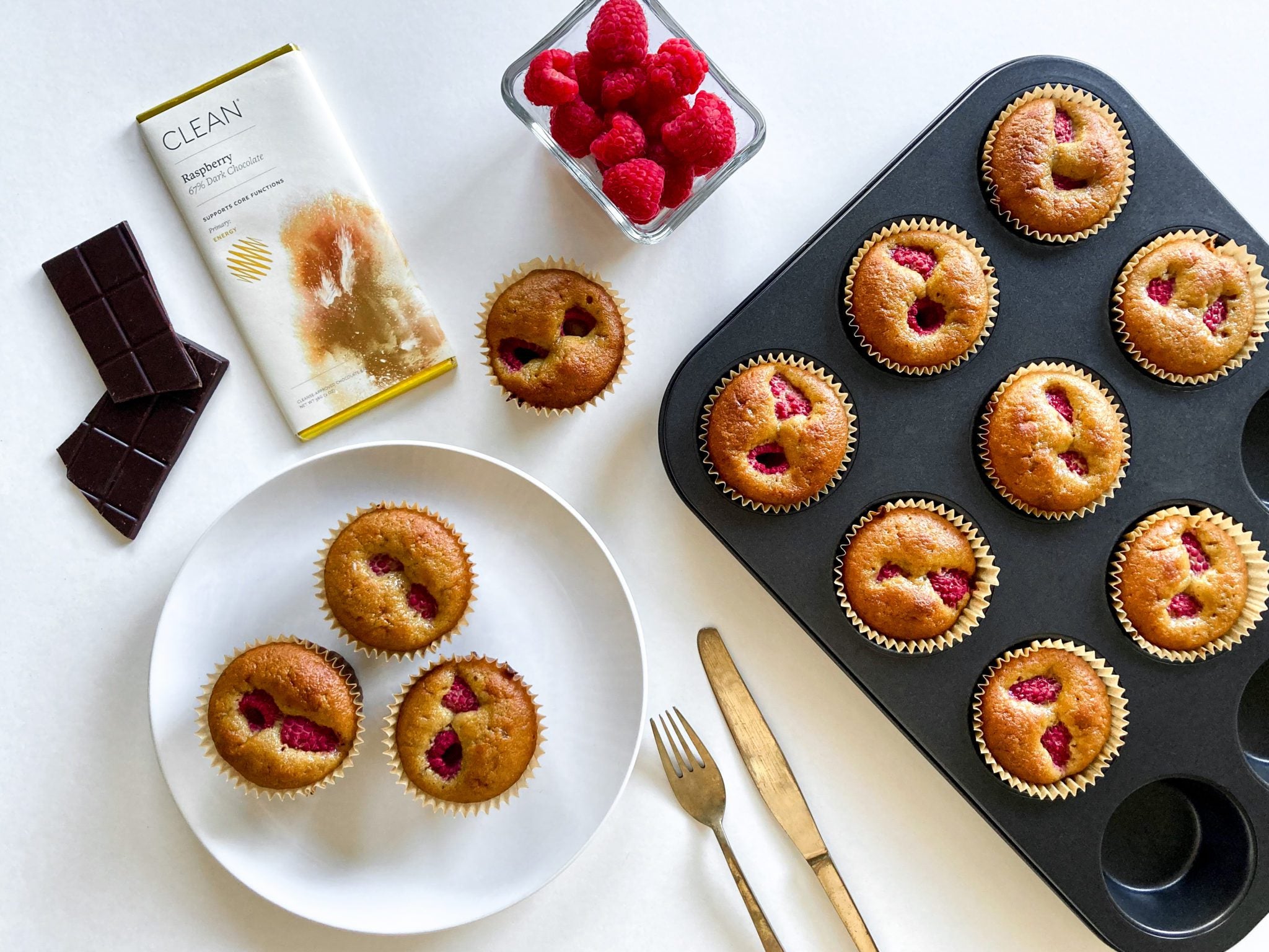 Dark Chocolate And Raspberry Muffins