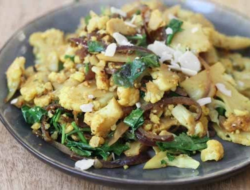 Spicy Cauliflower With Turmeric