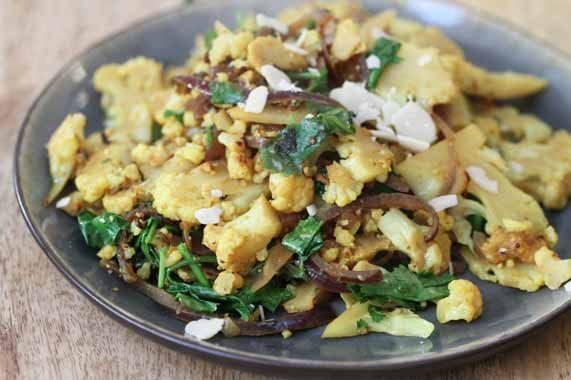 Spicy Cauliflower With Turmeric