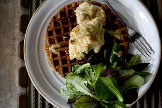 This Is What Healthy Chicken And Waffles Looks Like
