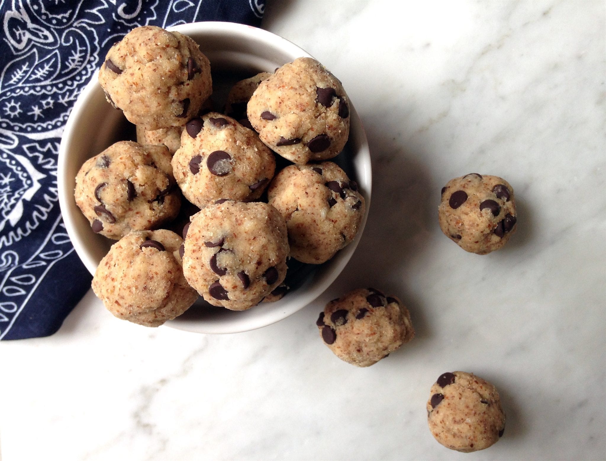 Dark Chocolate Cookie Dough Balls For Delicious Snacking