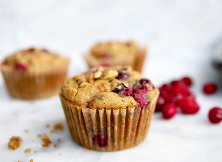 Festive Cranberry Muffins With A Ginger Kick