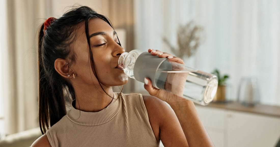 women drinking water