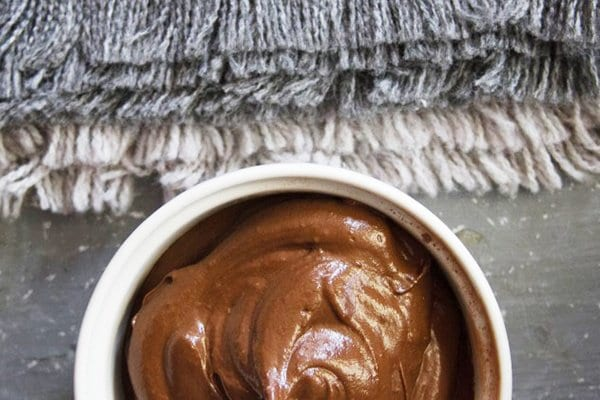 Chocolate mousse in a bowl