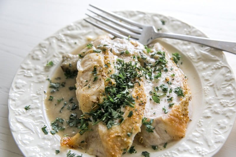 Oven-Roasted Chicken Breast With Mushroom And Leek Gravy