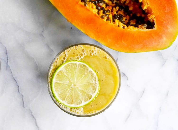 Papaya Ginger Smoothie For Glowing Skin