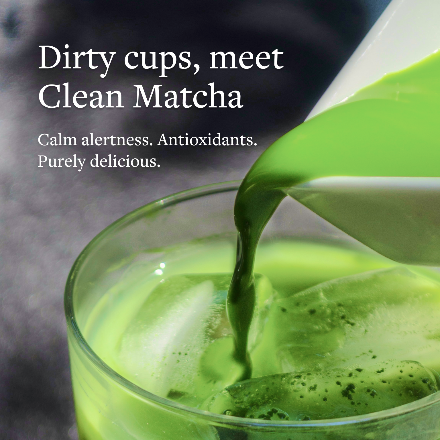 clean matcha powder