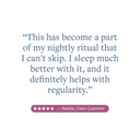 Total Magnesium Testimonial: This has become a part of my nightly ritual that I can't skip…"