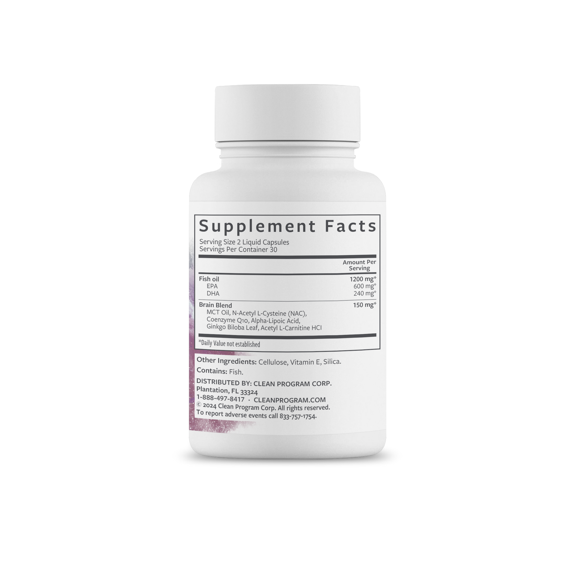 Brain & Balance Omega 3 Supplement Facts