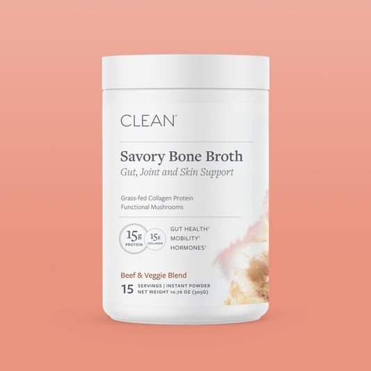 Savory Bone Broth product image. Product card text: Gut, Joint & Skin Support view 1