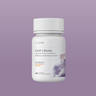 Supplement bottle labeled 'GLP-1 Boost+' on a purple background