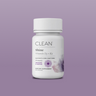 Shine Supplement bottle labeled 'Clean' on a purple background